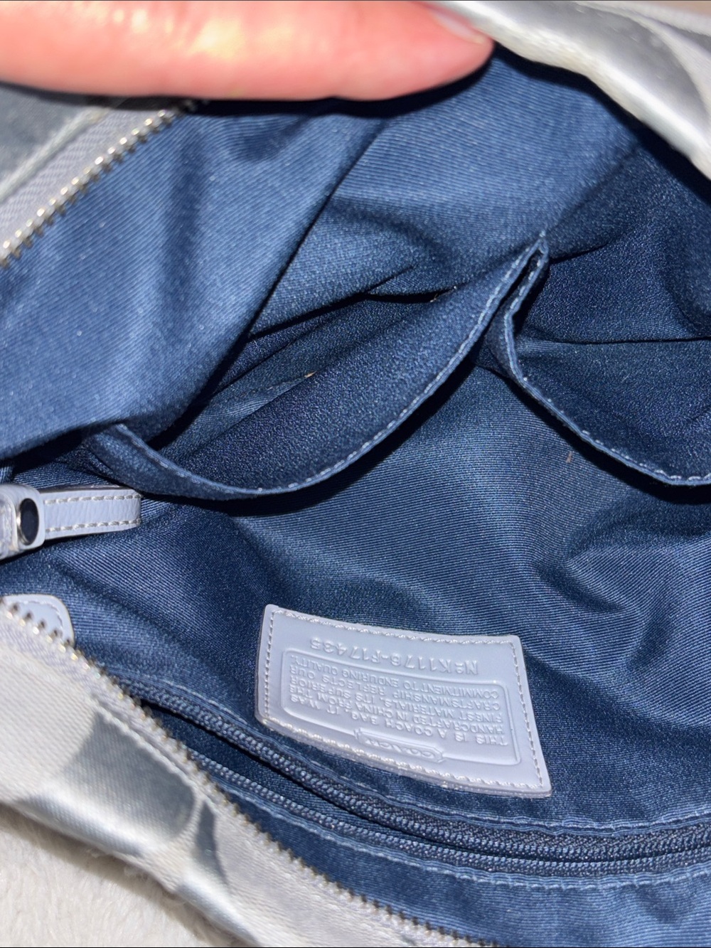 Coach Gray Signature Shoulder Bag with Adjustable Strap - Picture 12 of 15